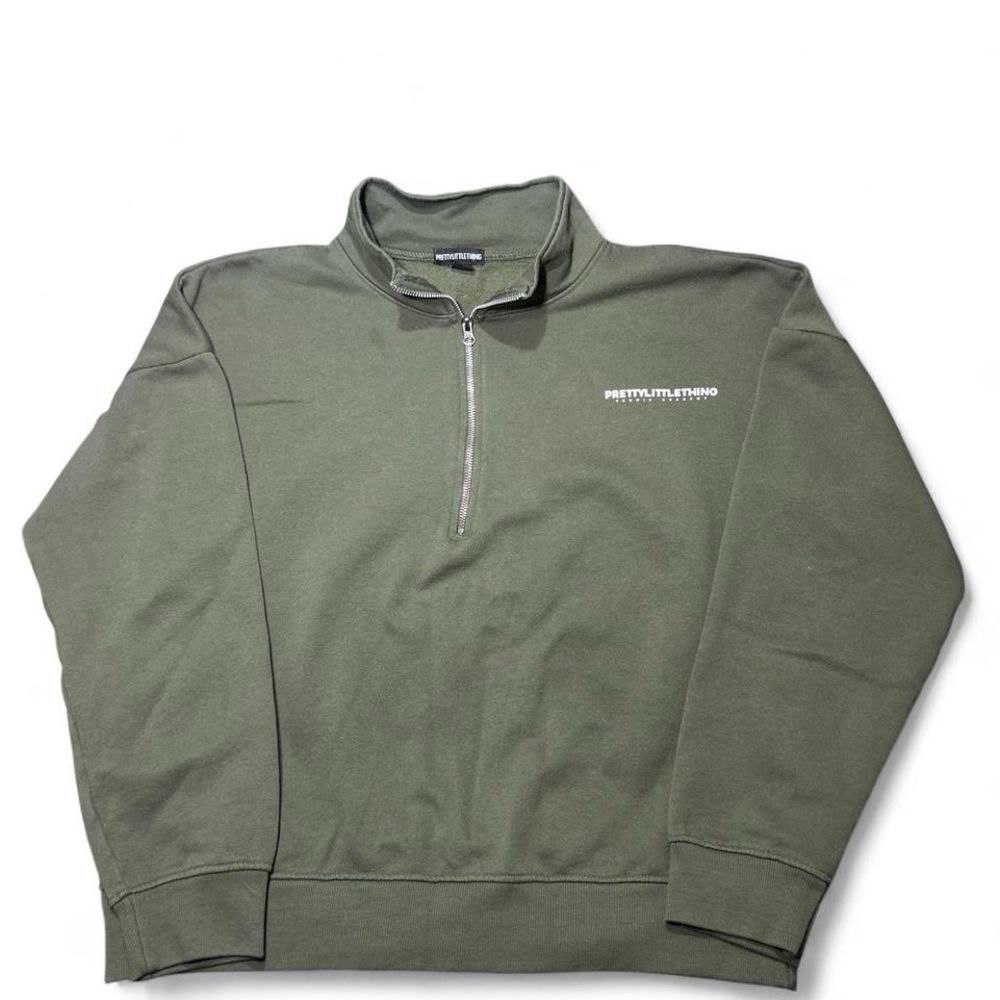 PrettyLittleThing  Olive quarter zip Sweater